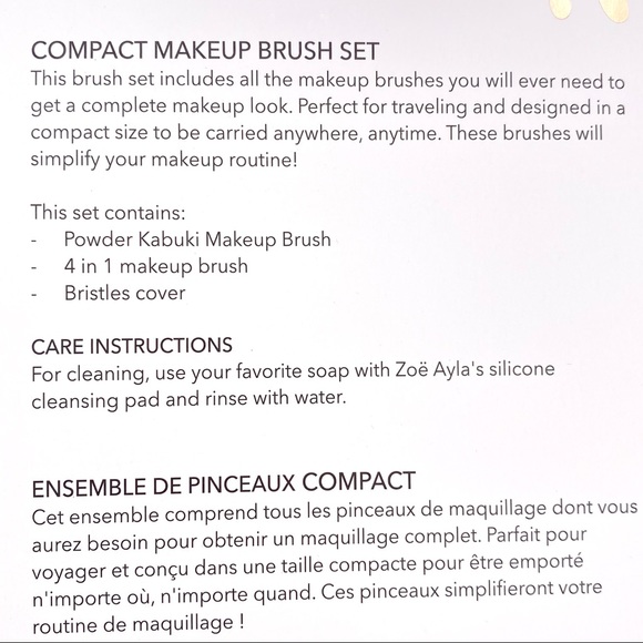 NIB Zoë Ayla 1 Kabuki + 4-in-1 brush Set - Picture 12 of 15
